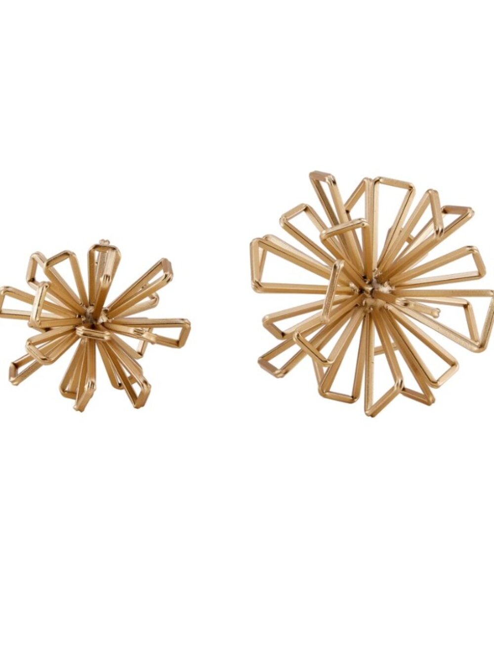 Danya B Gold Starburst Sculptures Set of 2 – Modern Geometric Decor